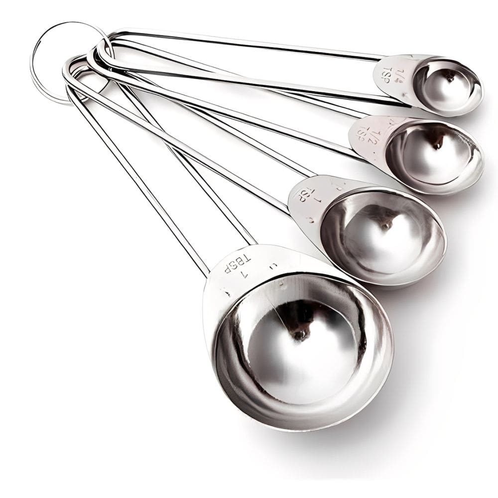 Kit Colheres Medidoras de Inox de Cozinha para Receitas 4pcs