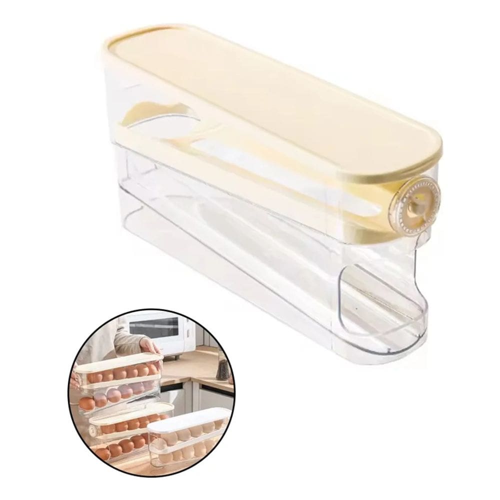 Porta Ovos Rolante 2 Andares Deslizante 1 Dz Ovos Empilhável FRG0237 Frigopro