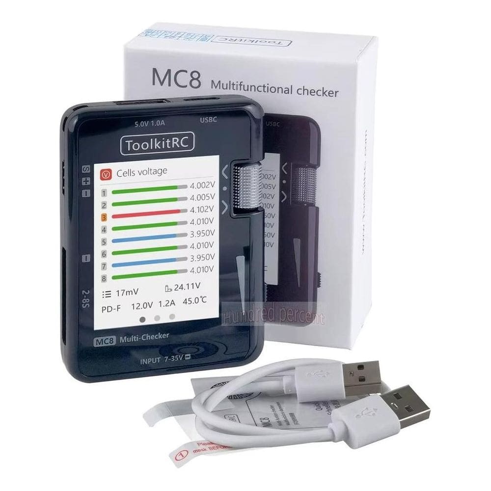 Toolkit Mc8 Sc100 Verificar Bateria 32Bit 1-6S Saída Dupla