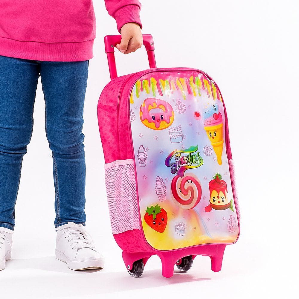 Mochila Escolar Passeio de Rodinhas Infantil Sweeties