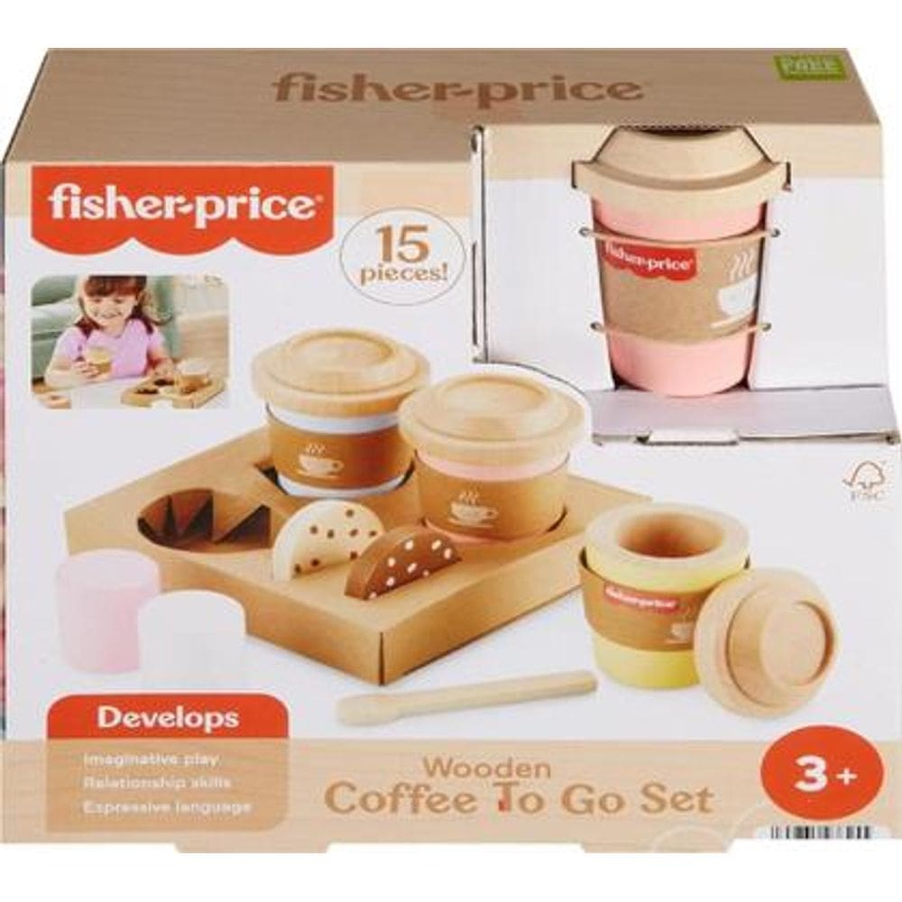 Fisher Price Madeira Primeiro Cappuccino Mattel 15 Pçs HXT85