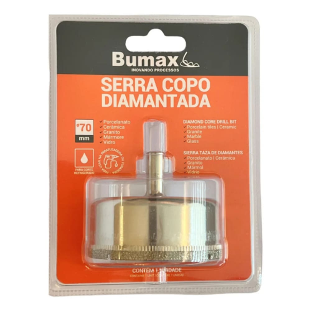 Serra Copo Diamantada para Porcelanato Cerâmica Bumax