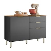 Balcão de Cozinha 1,20m 2 Portas 2 Gavetas Alba