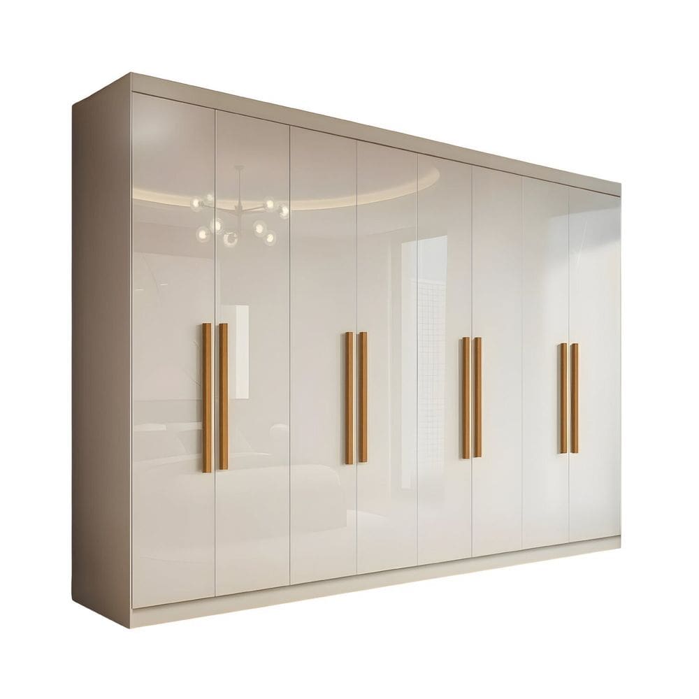 Guarda-roupa 8 Portas com Puxador Mdf 50cm Albert | Extra