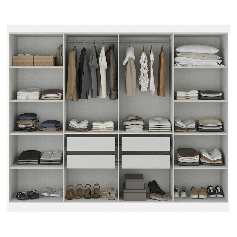 Guarda-roupa 8 Portas com Puxador Mdf 50cm Albert | Extra