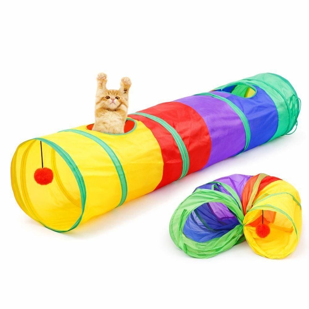 Brinquedo Túnel Labirinto Gato Dobrável Portátil Com Entrada