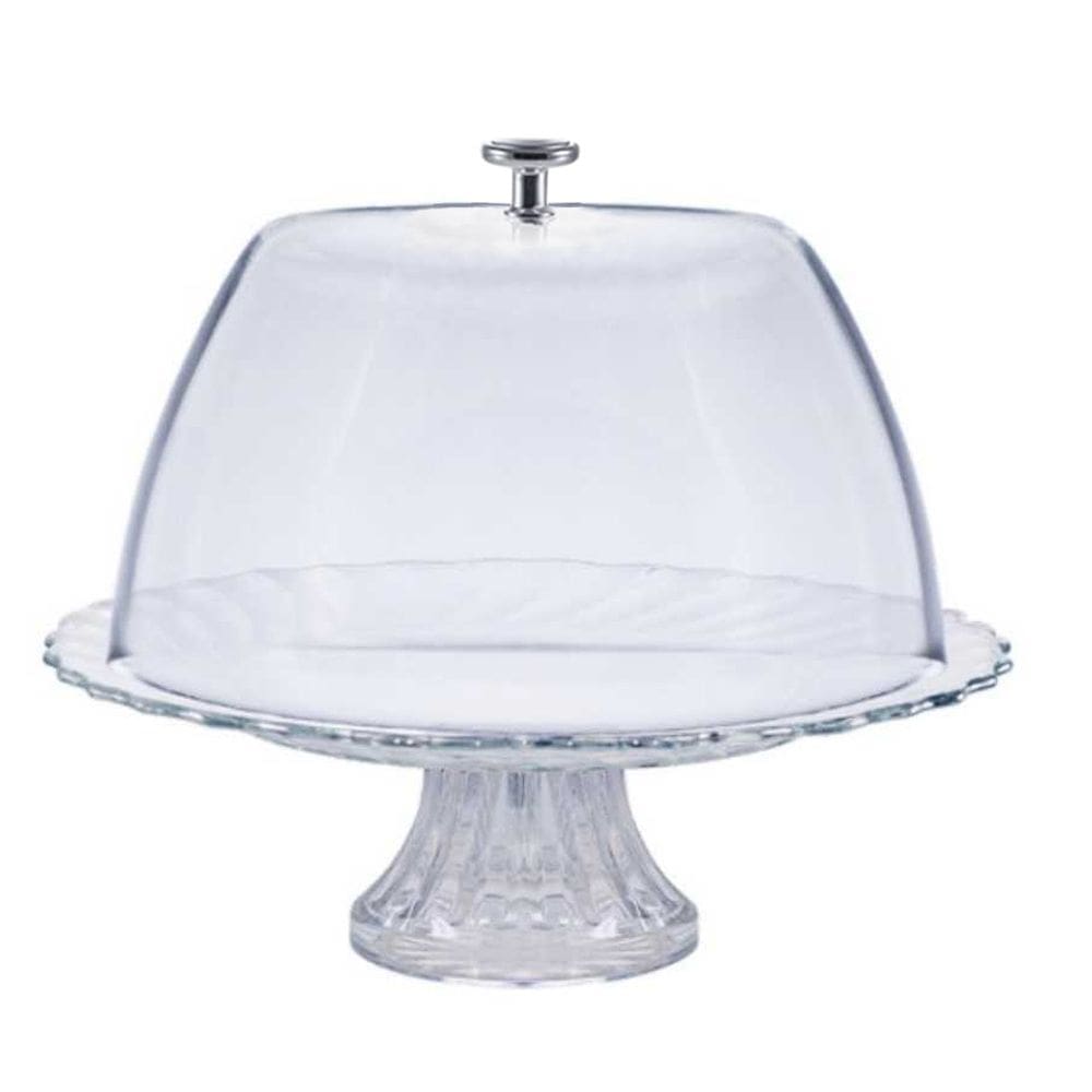 Boleira com Pé e Tampa de Vidro 23cm - Ruvolo