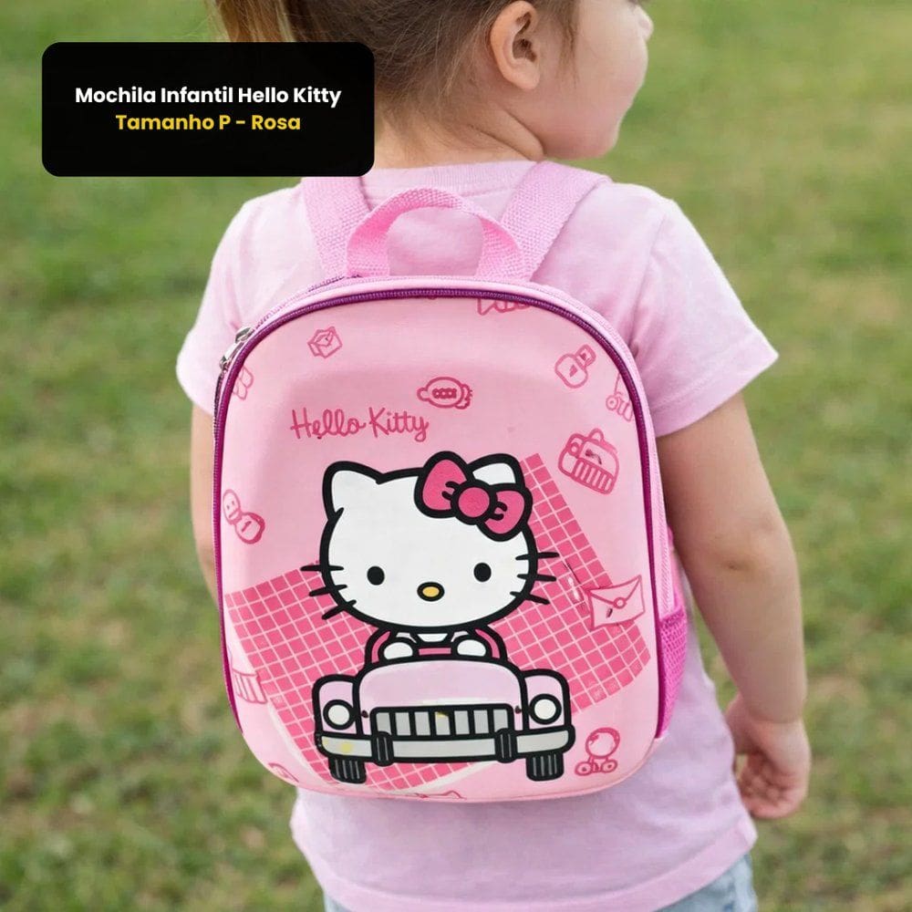 Mochila Infantil Escolar Rigida Hello Kitty