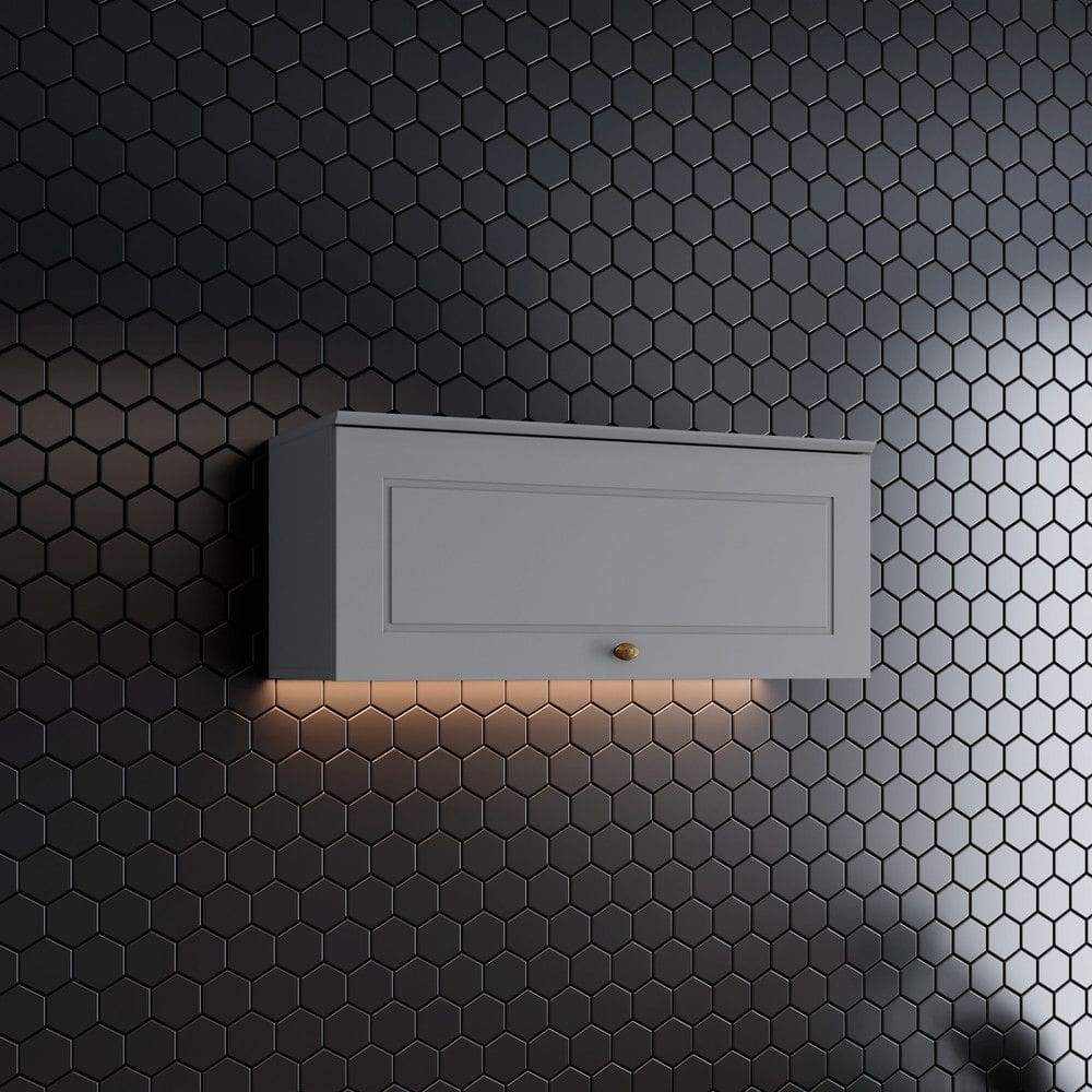 Armario Aereo de Cozinha 80 Cm 1 Porta Basculante Americana Henn