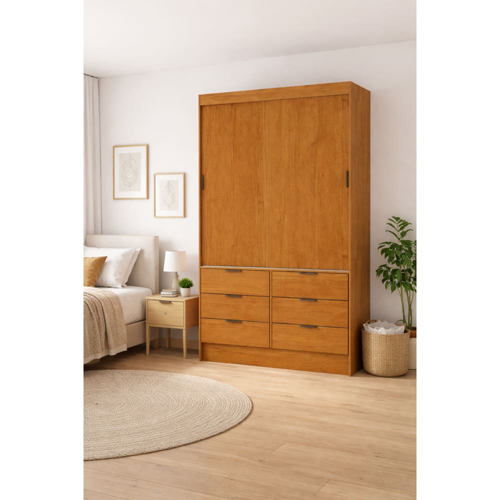 Guarda Roupa 6 Gavetas 2 Portas de correr Sunset-Grand Line