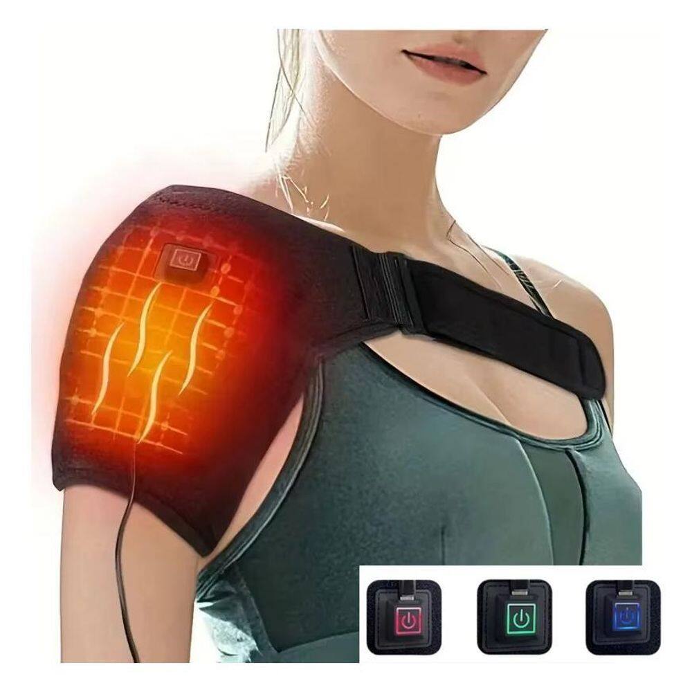 Cinta Ombro Elétrica 3 Nível Aquecimento Alivia Dor Usb Hot