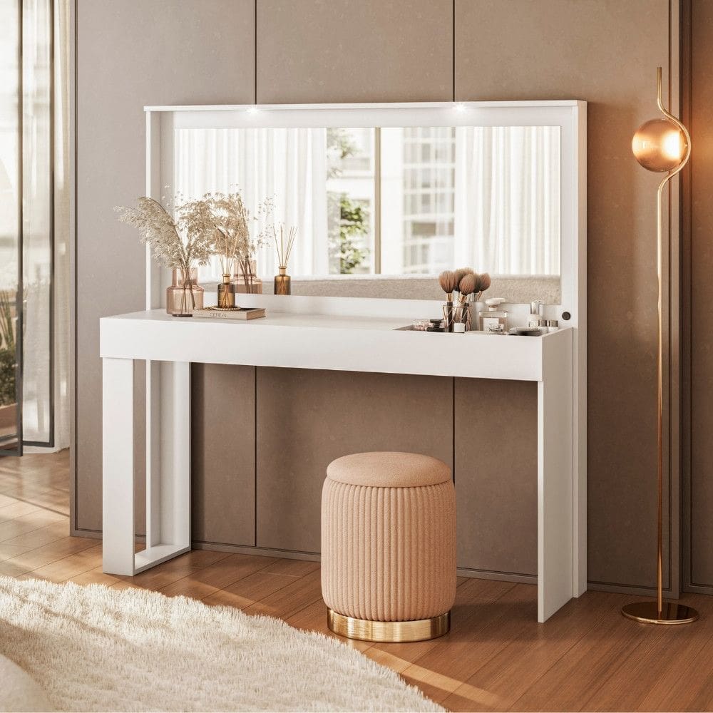 Penteadeira Camarim com Espelho Led Versa Home Telasul