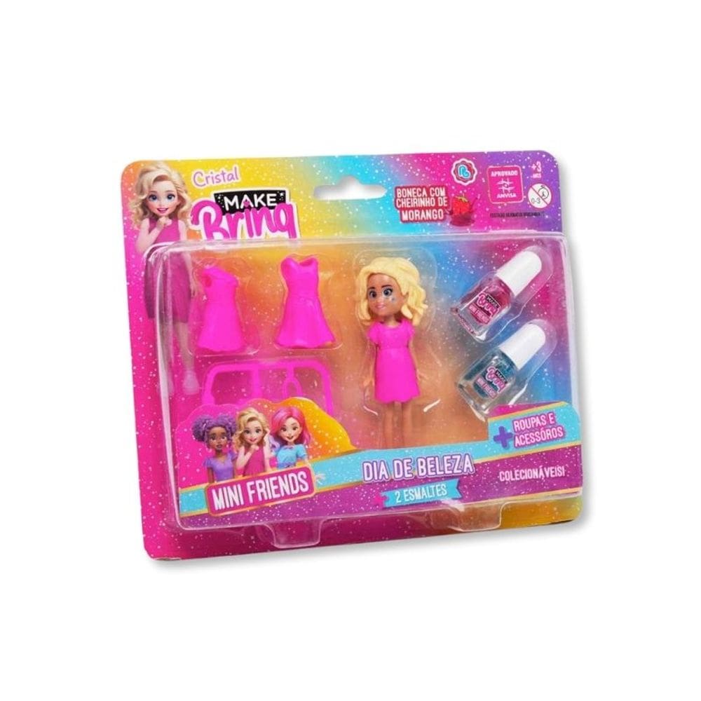 Boneca Mini Makebrinq Minifriends Dia De Beleza - Polibrinq