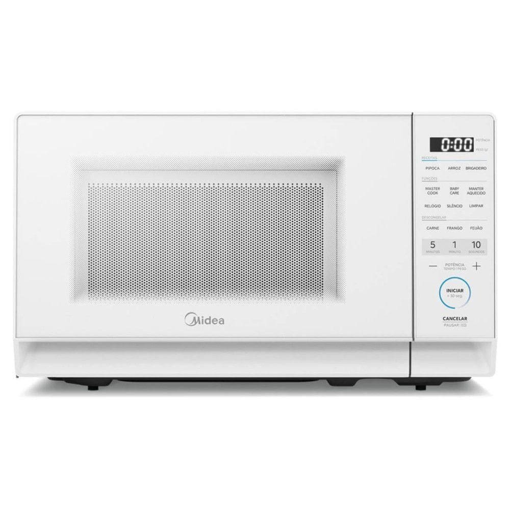 Microondas 20 Litros Mastercook Com Display Digital Midea Branco 220V