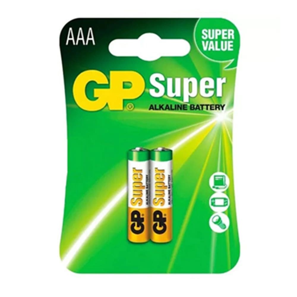GP Super Pilha Alcalina AAA 1.5V Kit Blister com 2 unid