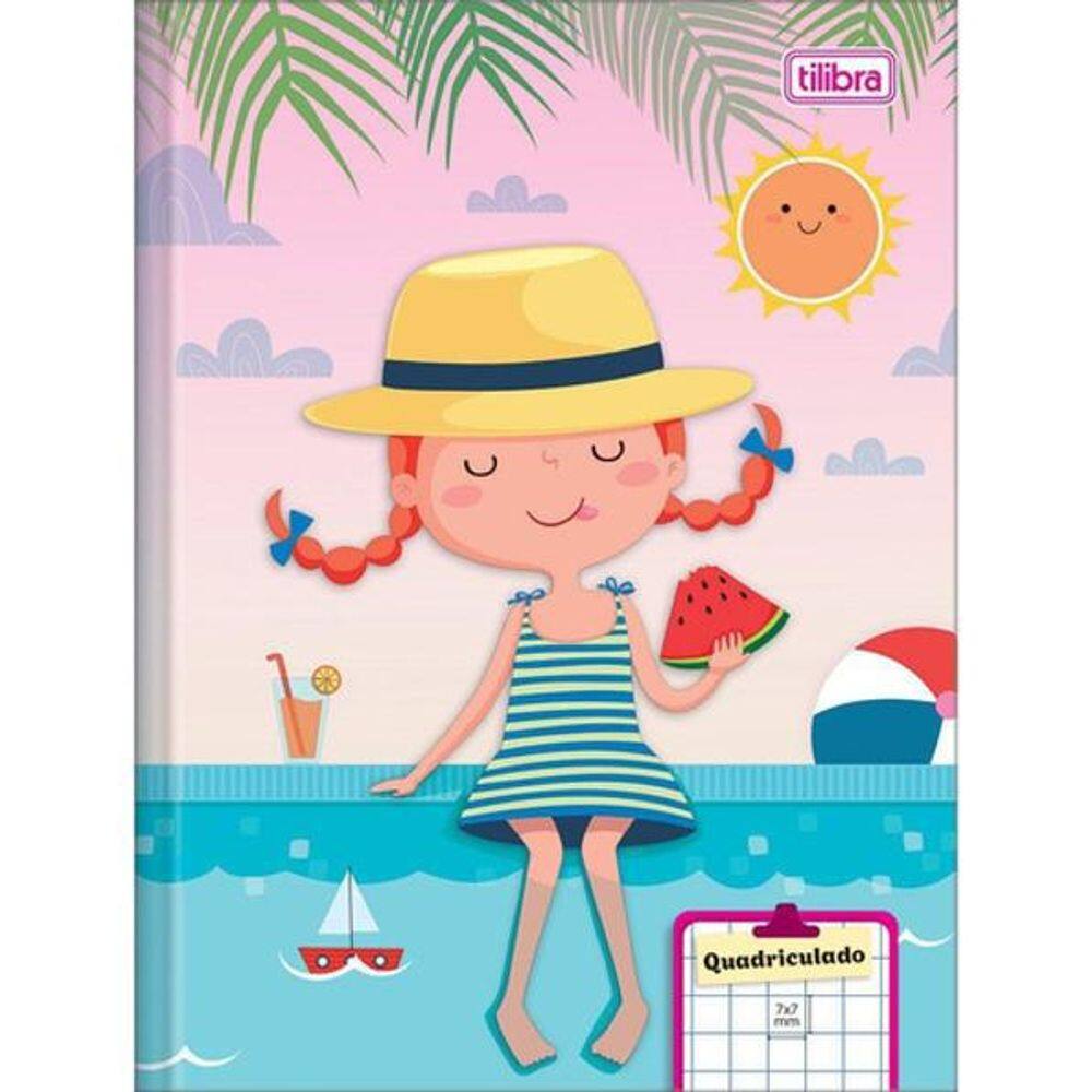 Caderno Brochura Capa Dura Quadriculado Sapeca - 40 Folhas