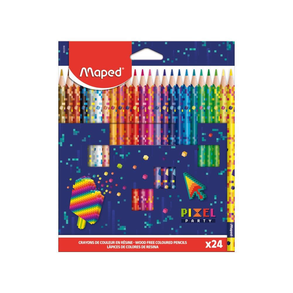 Lápis de Cor Pixel Party - 24 Cores - Maped