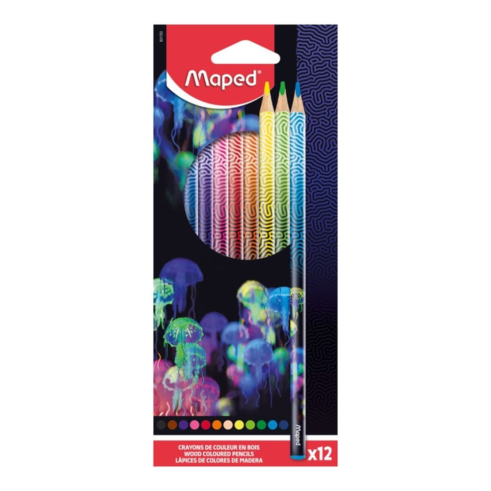 Lápis de Cor Deepsea Paradise - 12 Cores - Maped