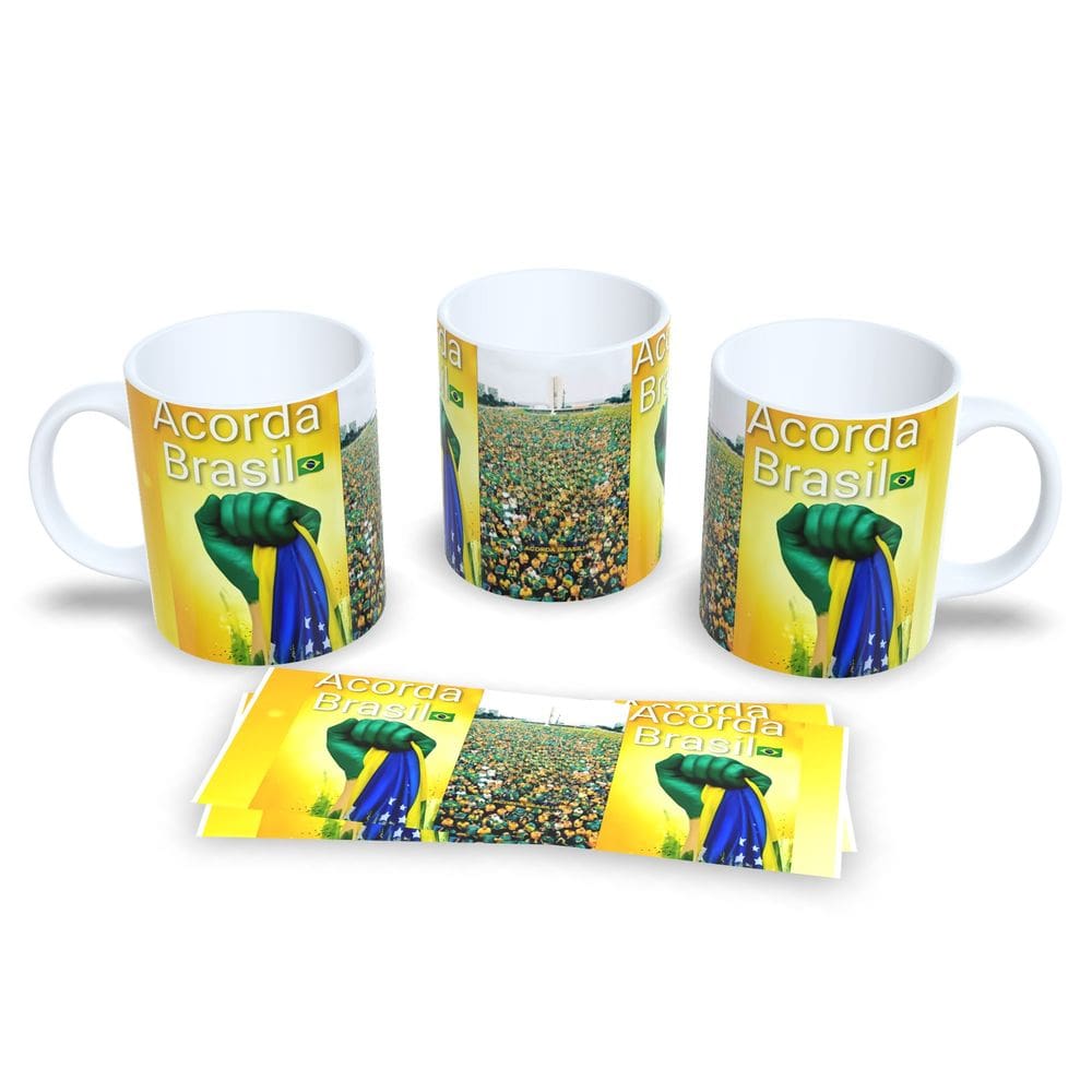 Caneca ”Acorda, Brasil!” - Justiça e Liberdade na sua Mesa