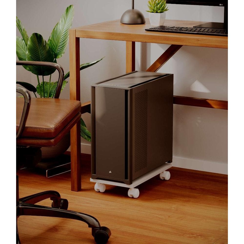 Base para CPU Puglia Branco com Rodízios Base para Gabinete de PC