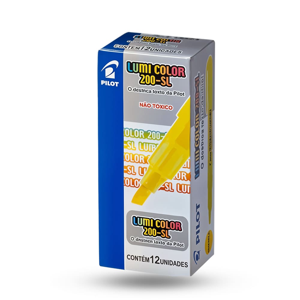 Marca Texto Amarelo Fluorescente Cx c/ 12 Unid Pilot