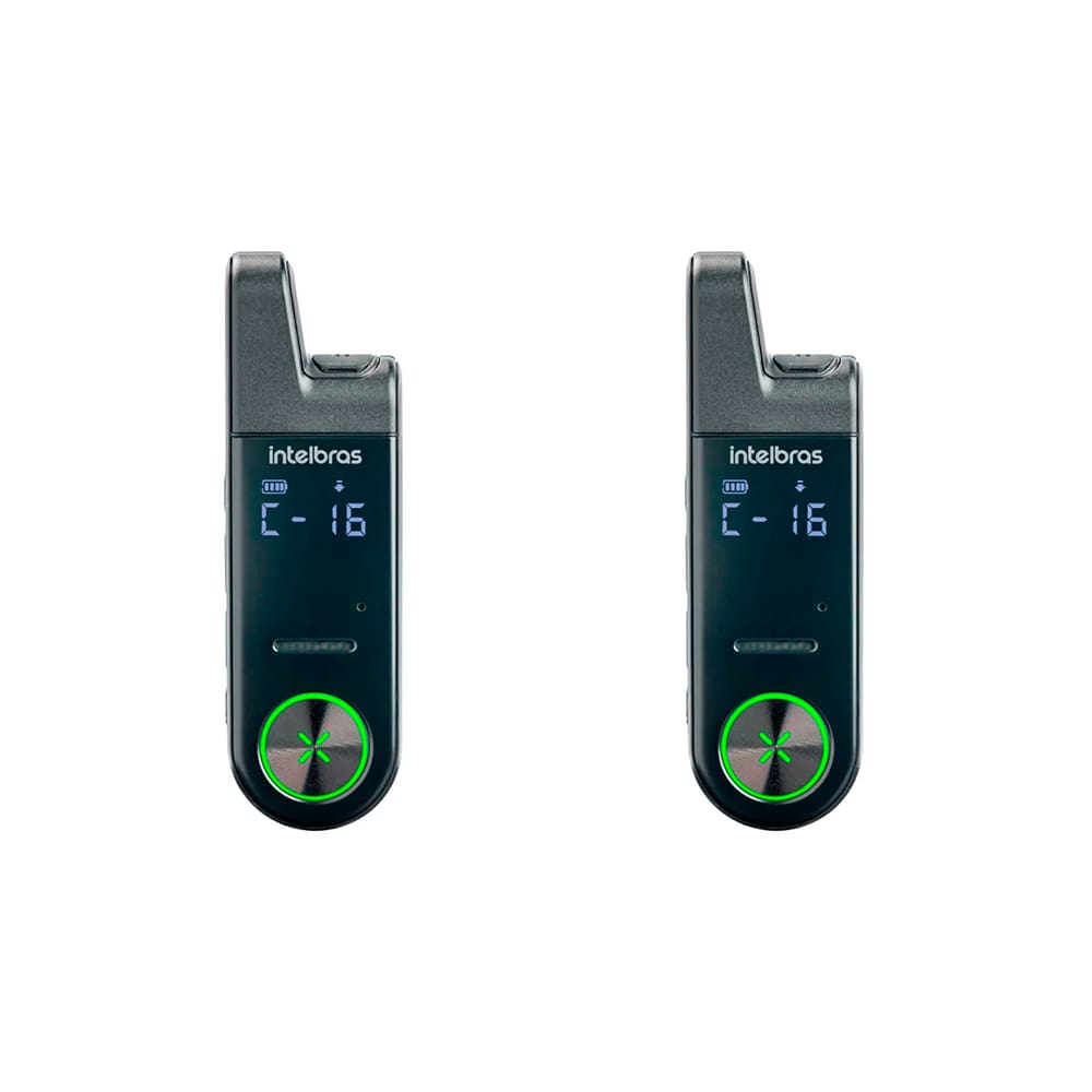 Kit Com 2 Rádio Comunicador Walkie Talkie Intelbras Rc6 Mini