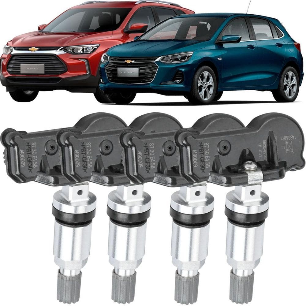Kit 4 Sensor Tpms Pressão Pneus Onix Tracker 2020 A 2024