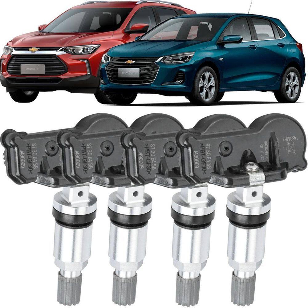 Kit 4 Sensor Tpms Pressão Pneus Onix Tracker 2020 A 2024
