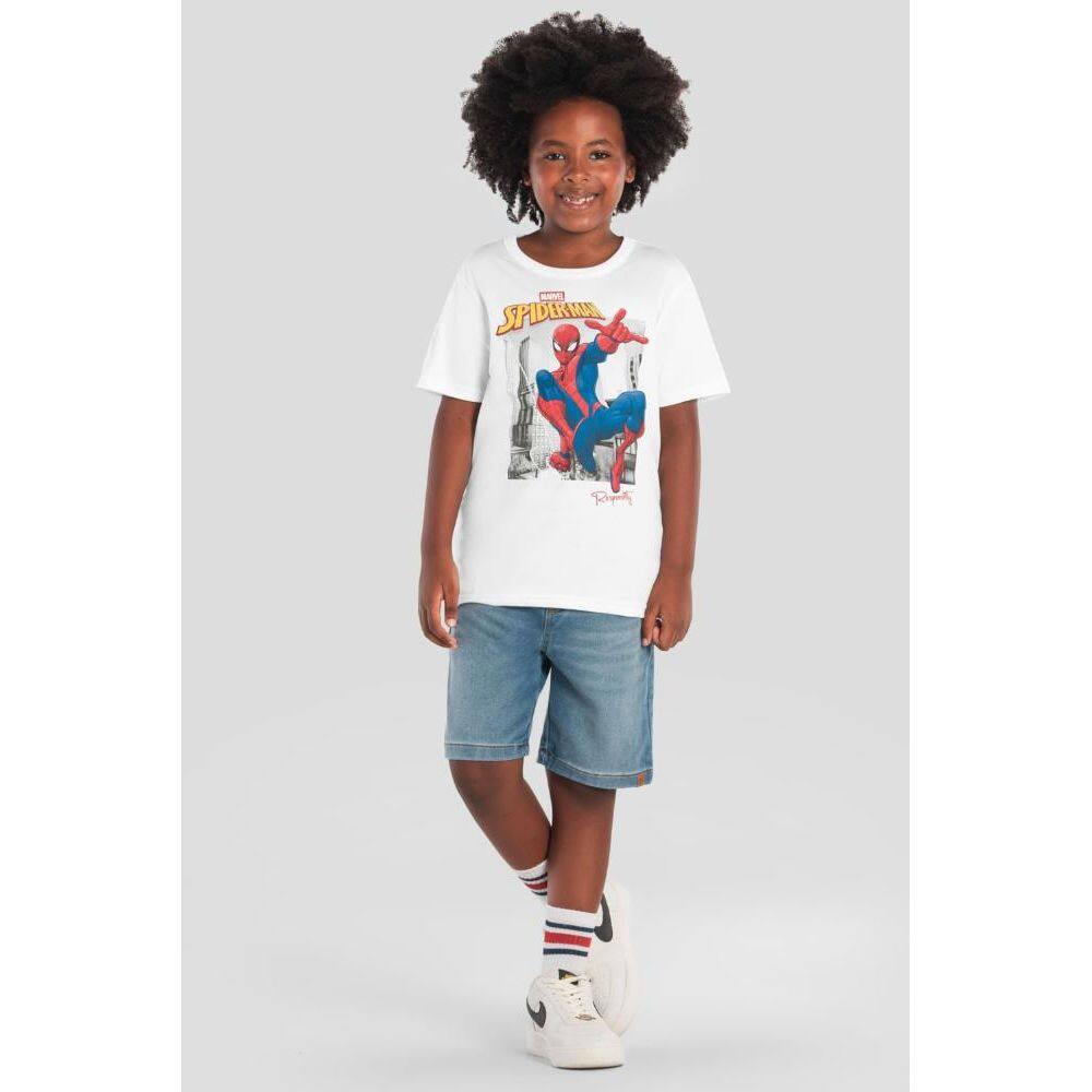 Camiseta infantil menino do Homem-Aranha Brandili