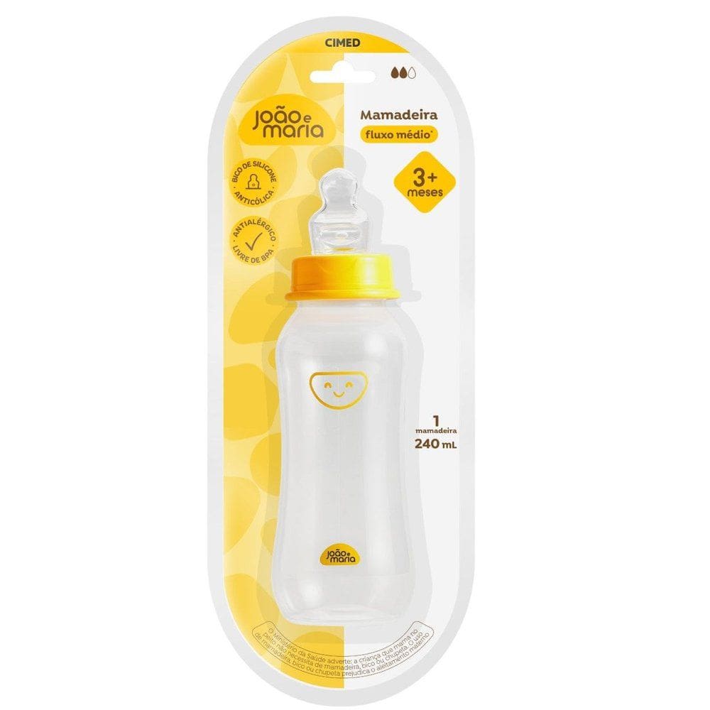 Mamadeira Cimed João e Maria Fluxo Médio 3+ Meses 240ml