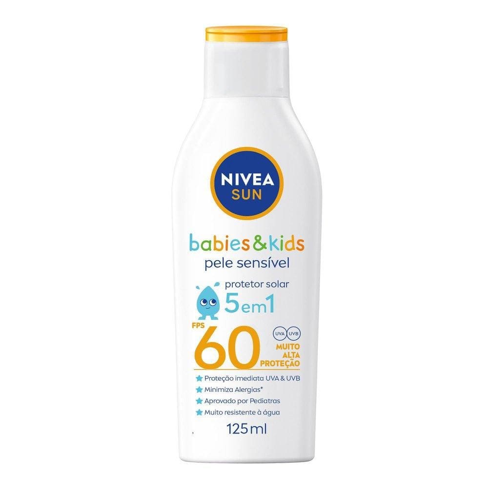 Protetor Solar NIVEA SUN Kids & Babies Pele Sensível FPS 60 125ml