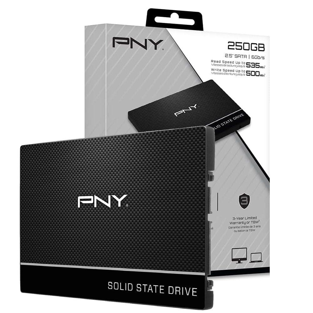 SSD Pny 250GB Cs900 2.5`` SATA 6Gb/s  Leitura de Até 535Mb/s Gravação 500Mb/s SSD7CS900-250-RB