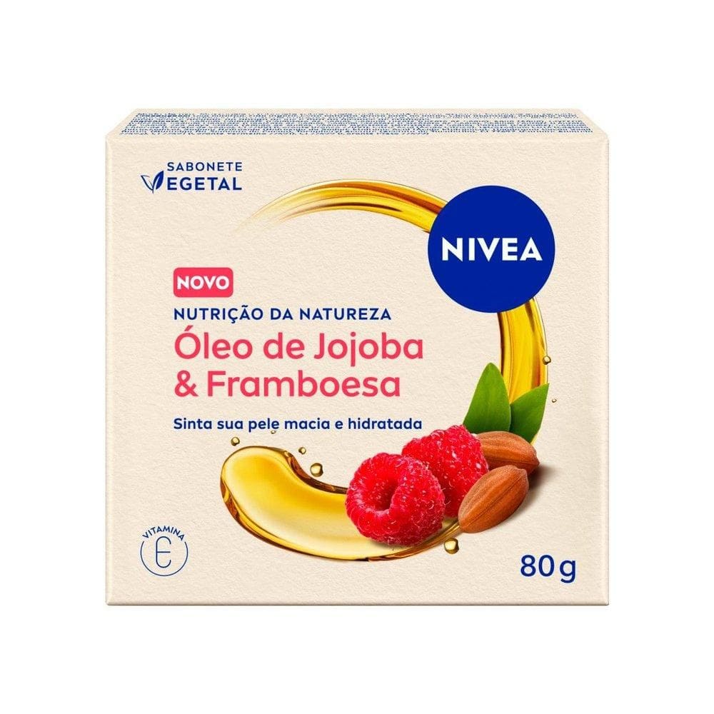 Sabonete Vegetal NIVEA Nutrição da Natureza Jojoba & Framboesa 80g