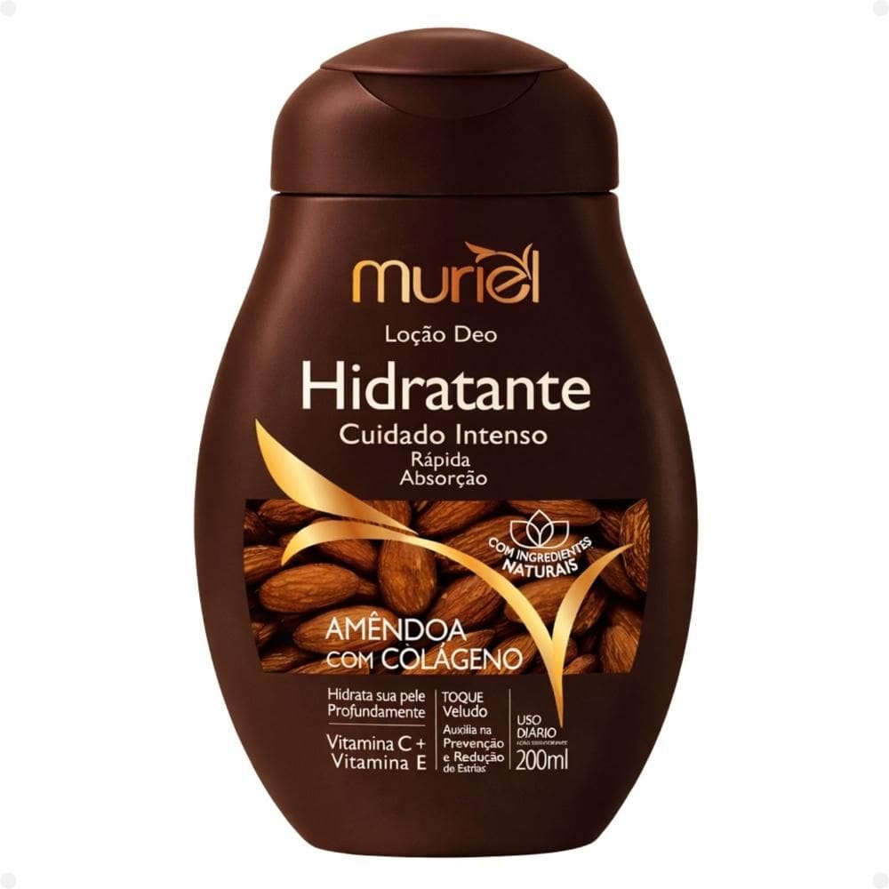 Loção Deo Hidratante Corporal Muriel Amêndoa Com Colágeno 200ml