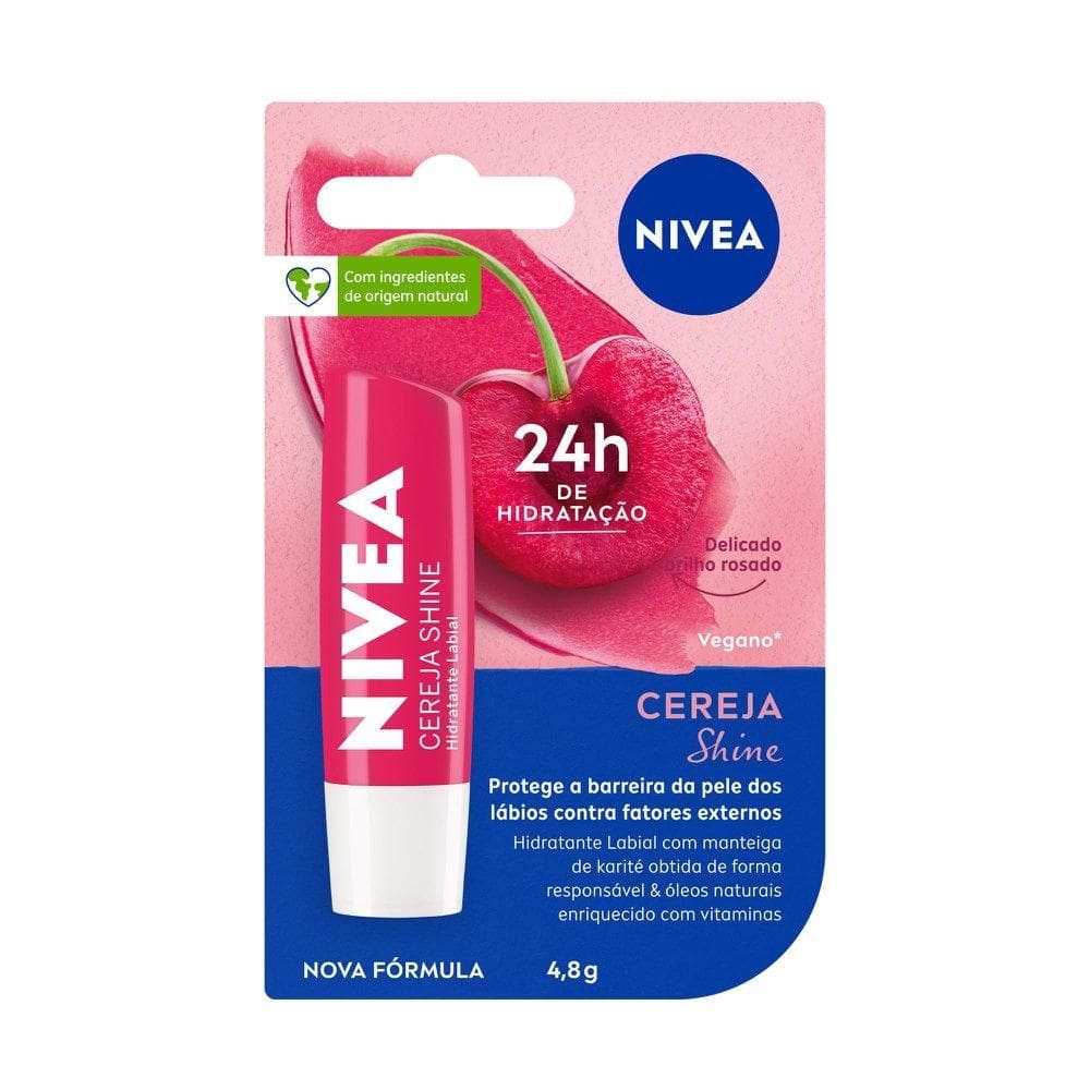 Hidratante Labial NIVEA Cereja Shine 4,8g