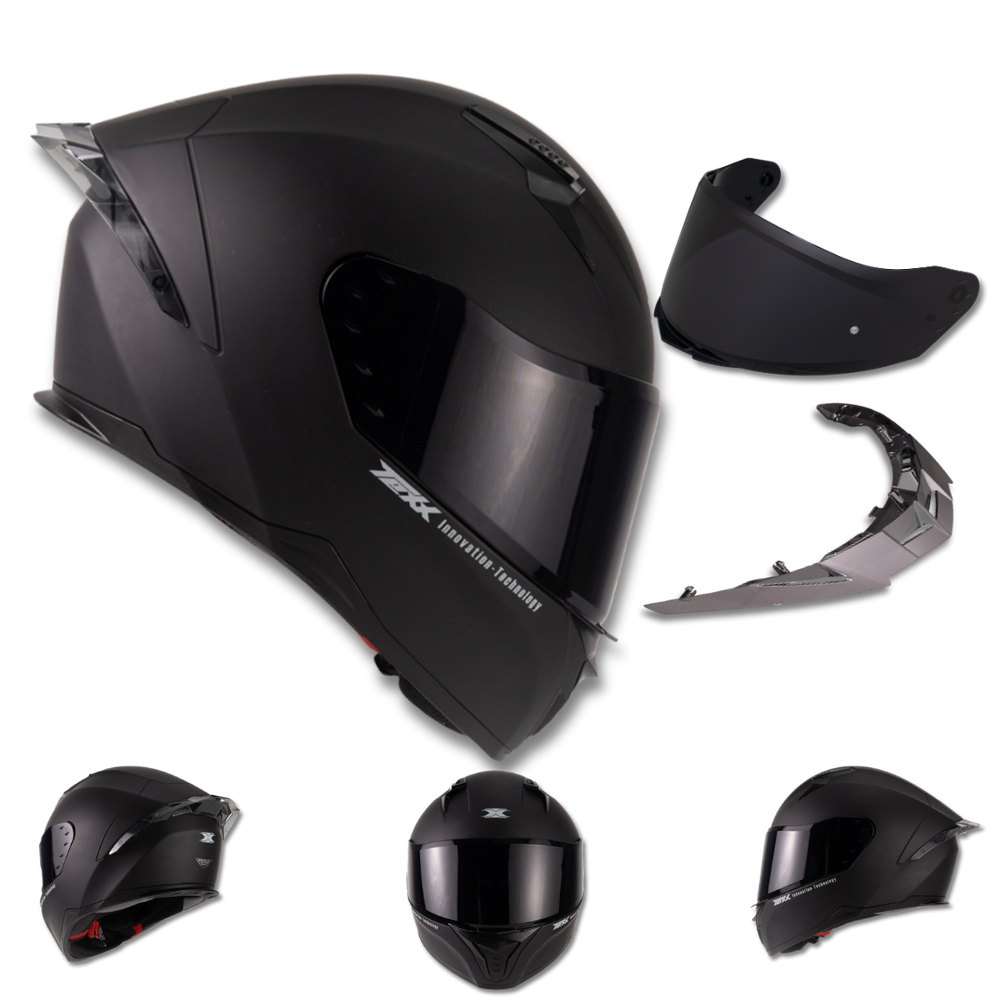 Capacete TEXX Raptor Solid Monocolor Preto Fosco