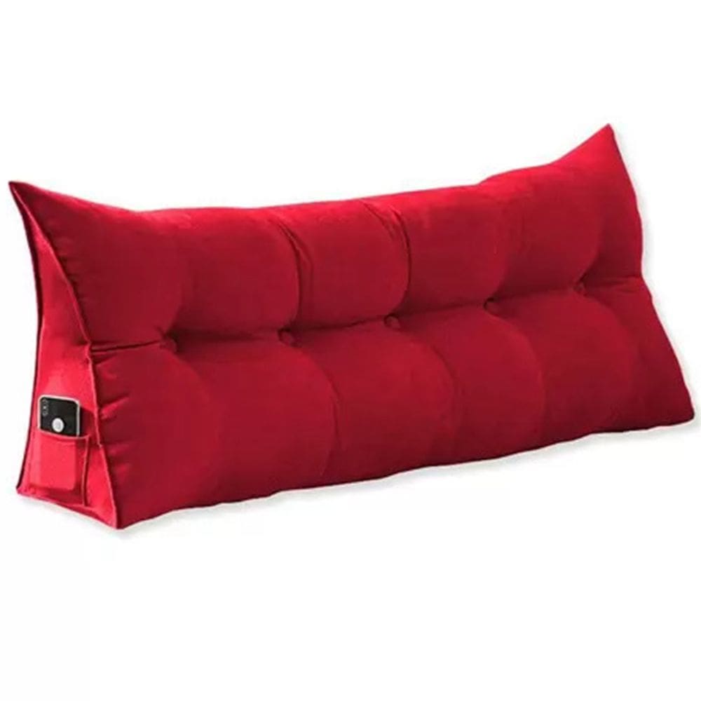 Almofada Para Cabeceira Bruna 160cm Suede Vermelho