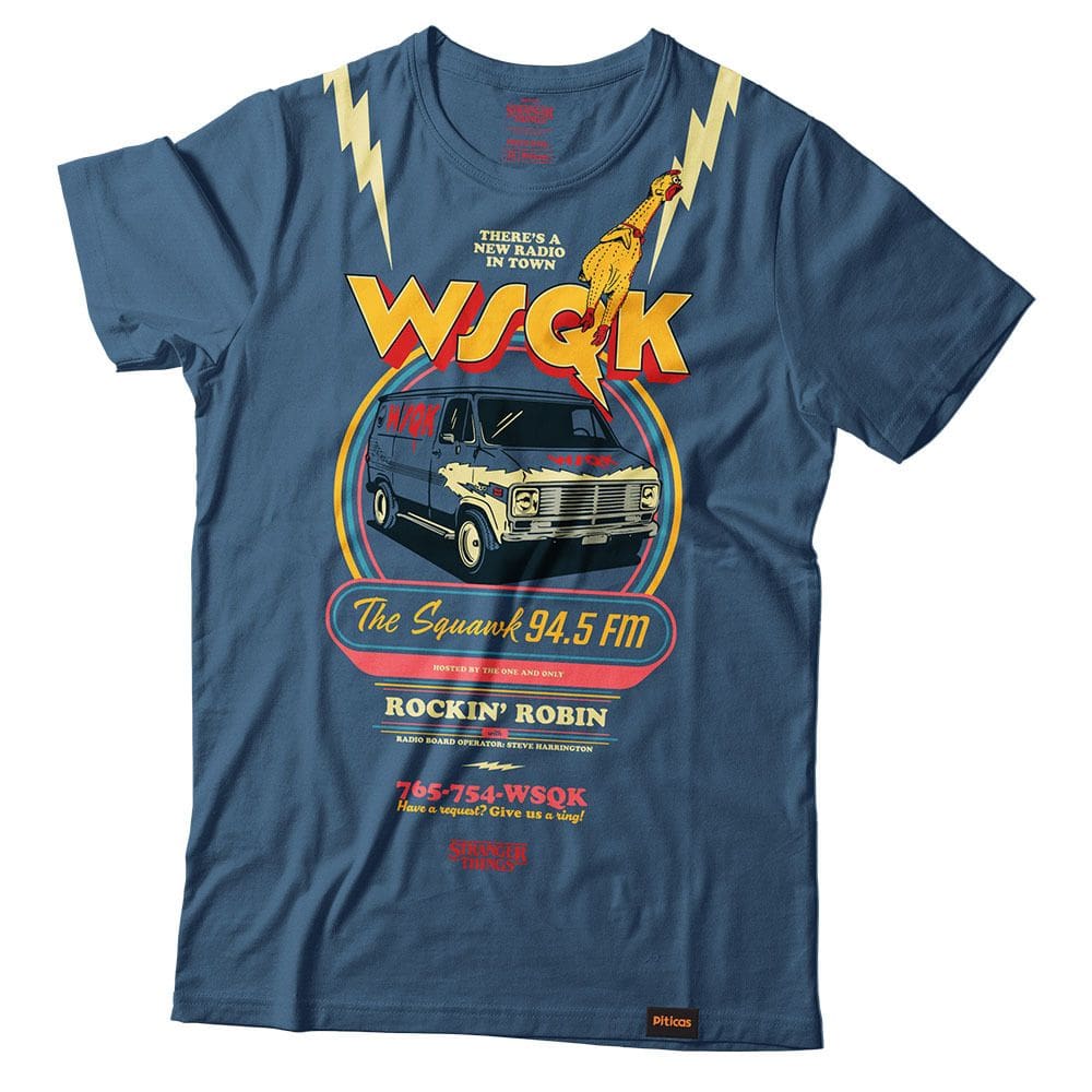 Camiseta Stranger Things Wsqk Van - Piticas