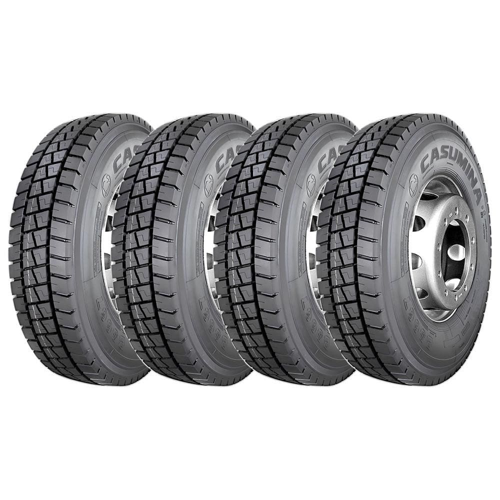 KIT 4 Pneus Casumina BS667H 10.00-20 Aro 20 146/143L TT 18 Lonas Borrachudo