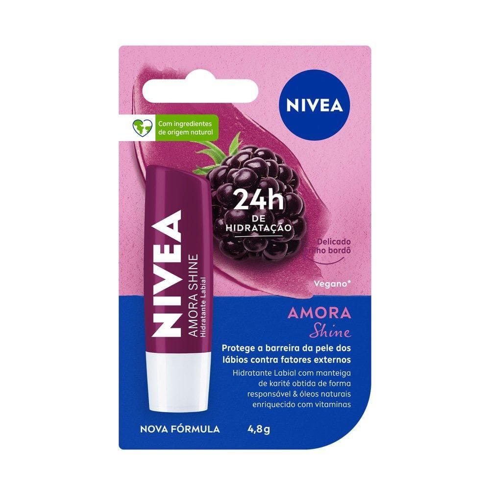 Hidratante Labial NIVEA Amora Shine 4,8g