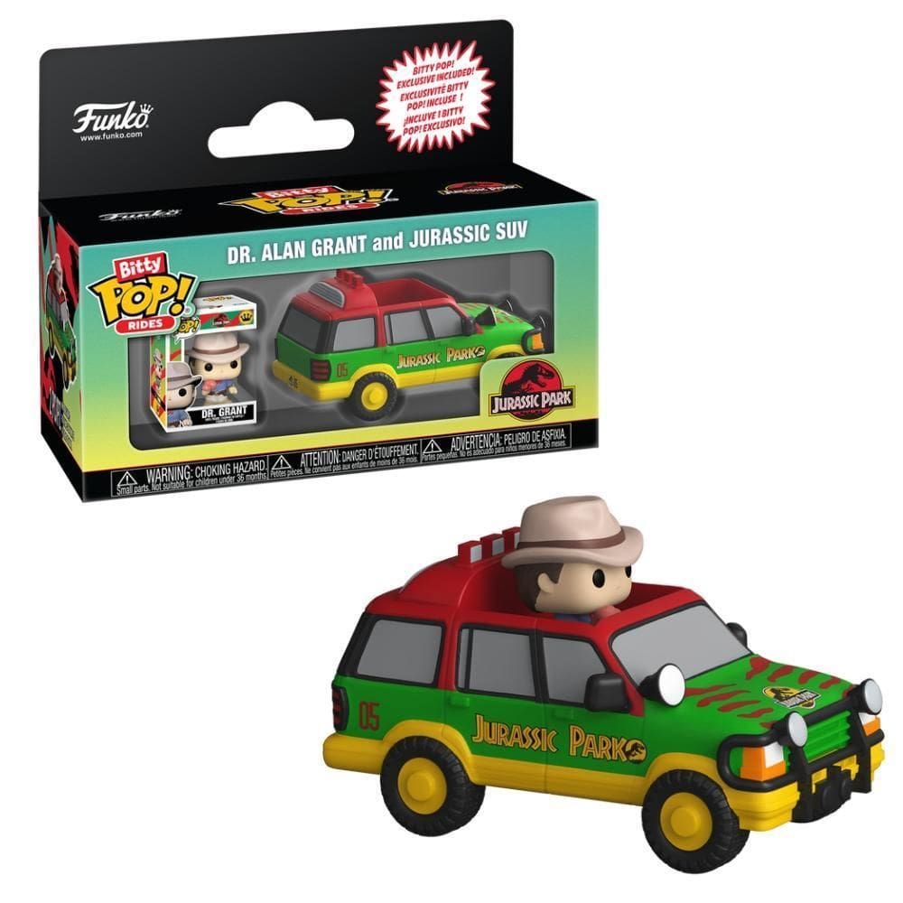 Bitty Pop Rides Jurassic Park Dr. Alan Grant E Jurassic Suv