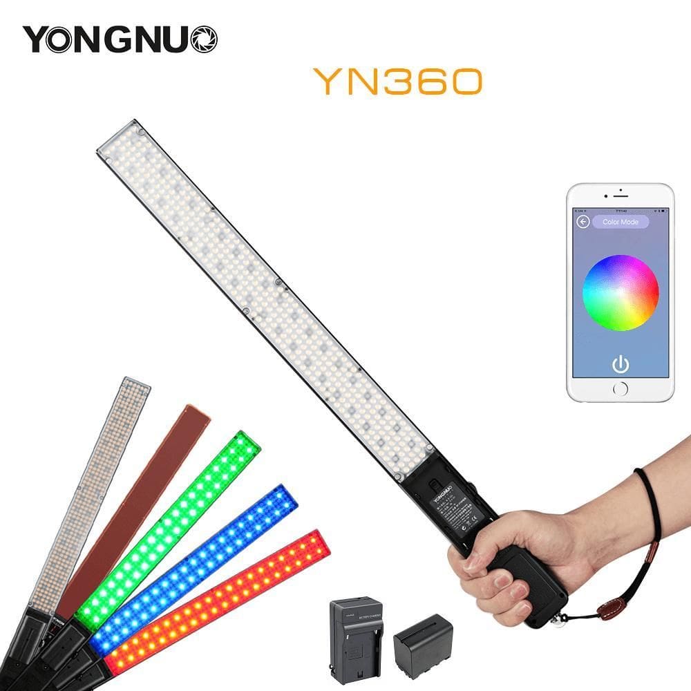 Kit Iluminador Led Bastão Yongnuo Yn360 Rgb + Bateria