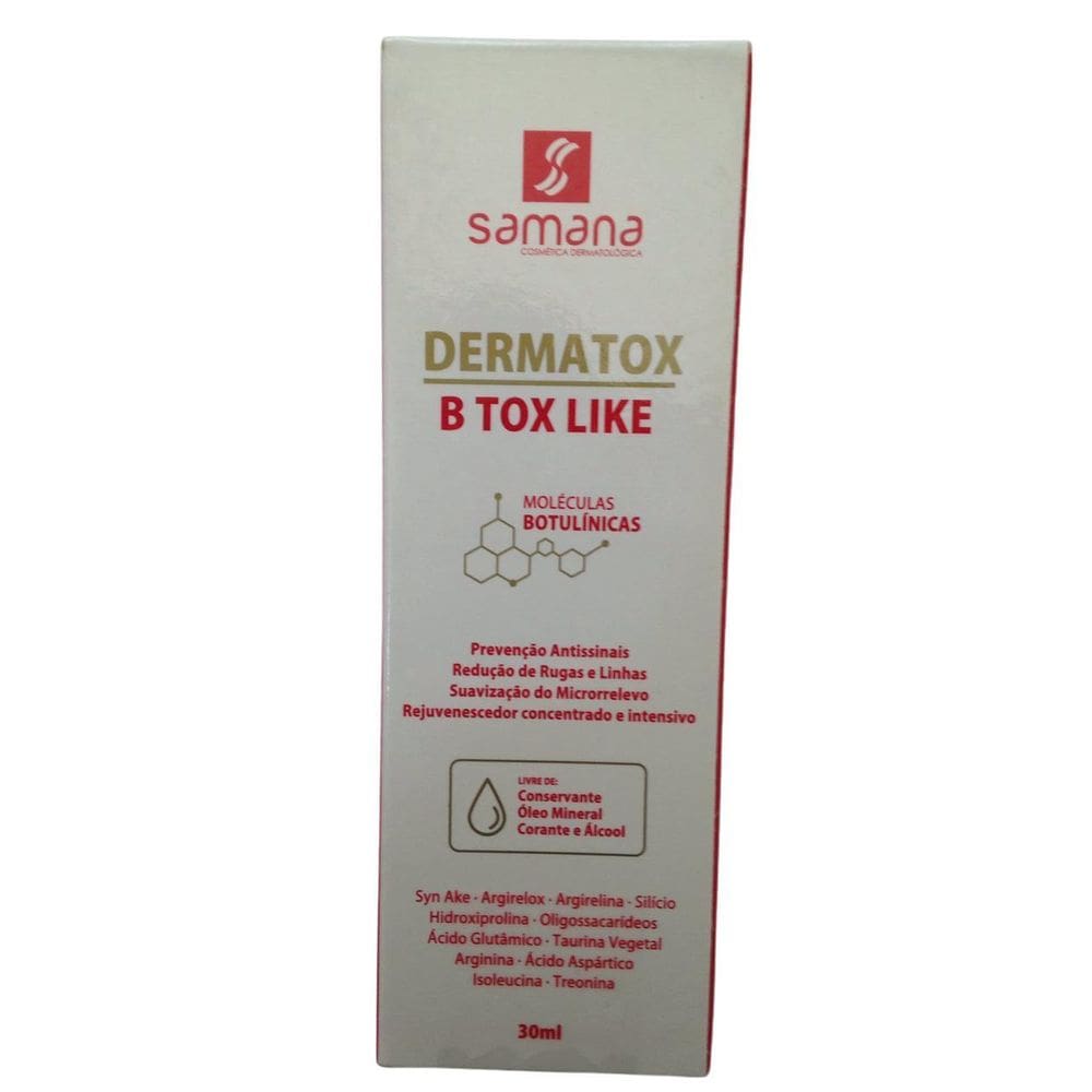 Dermatox - B Tox Like - Uso Home Care 30G - Samana