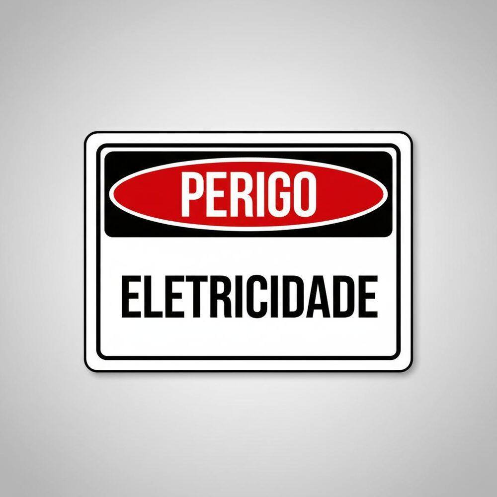Placa Acm Perigo Eletricidade 18X23
