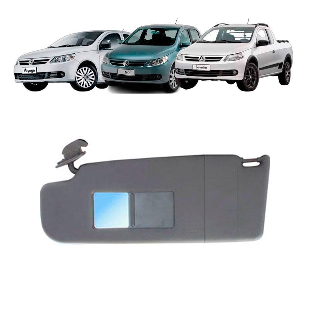 Quebra Sol Preto Espelho Bolsa Vw Gol/Voyage/Saveiro Esquerd