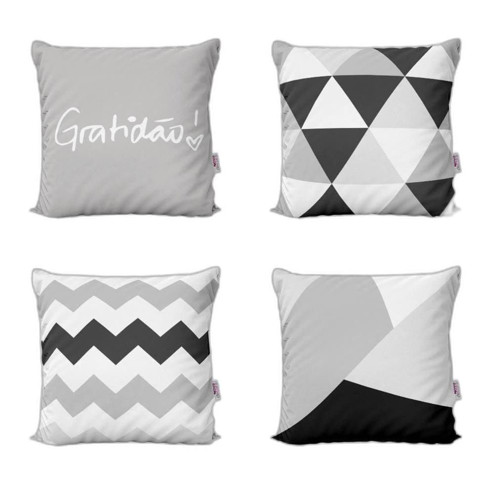 Almofadas Preto E Branco Para Sofá 40X40 - Novadecora