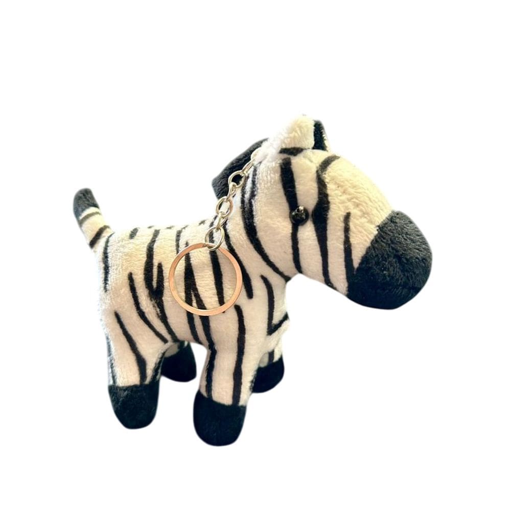 Mini Zebra De Pelúcia Chaveiro Fofa Decoração Infantil - 12cm