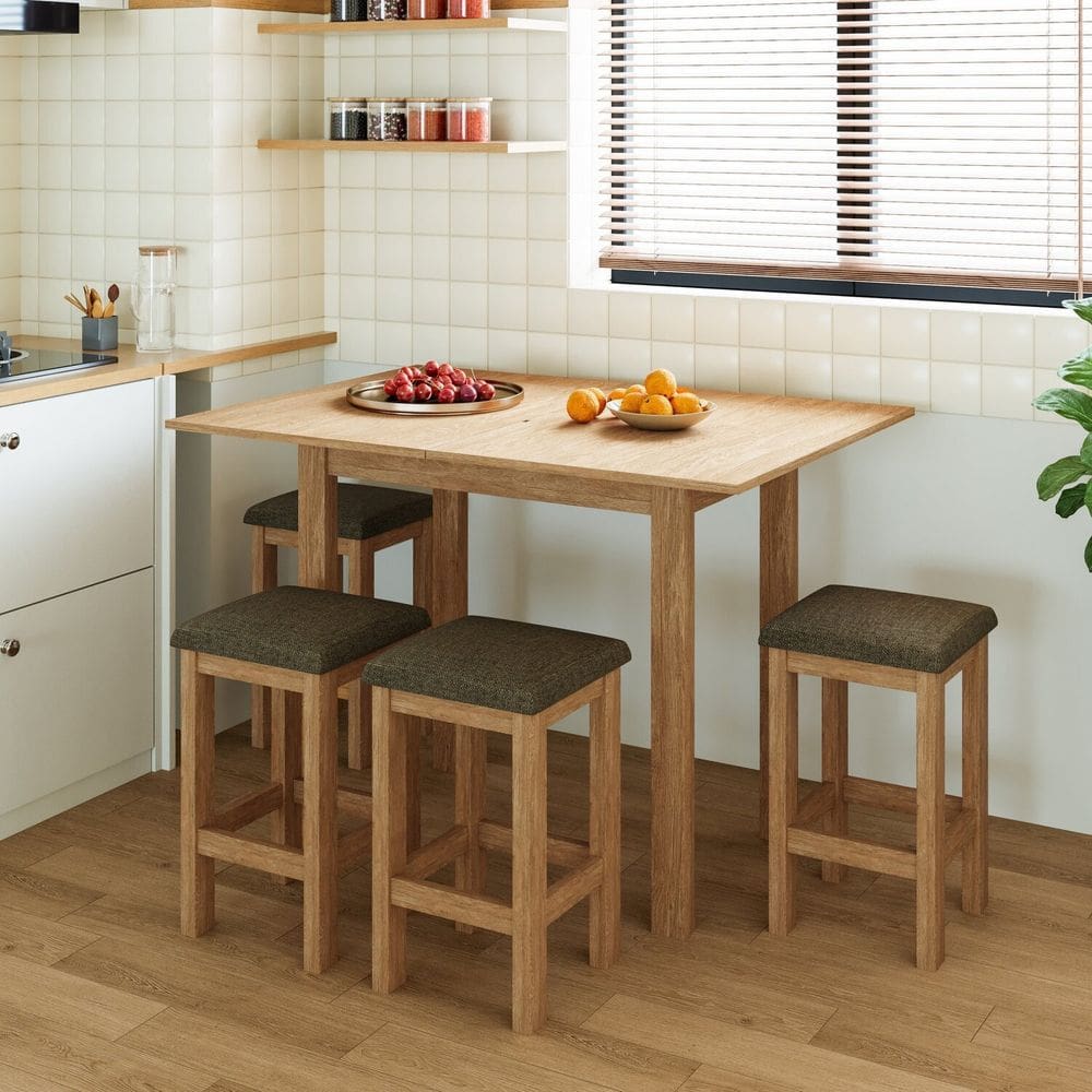 Conjunto Mesa Dobrável com 4 Bancos para Sala de Jantar Inovata/Legacy