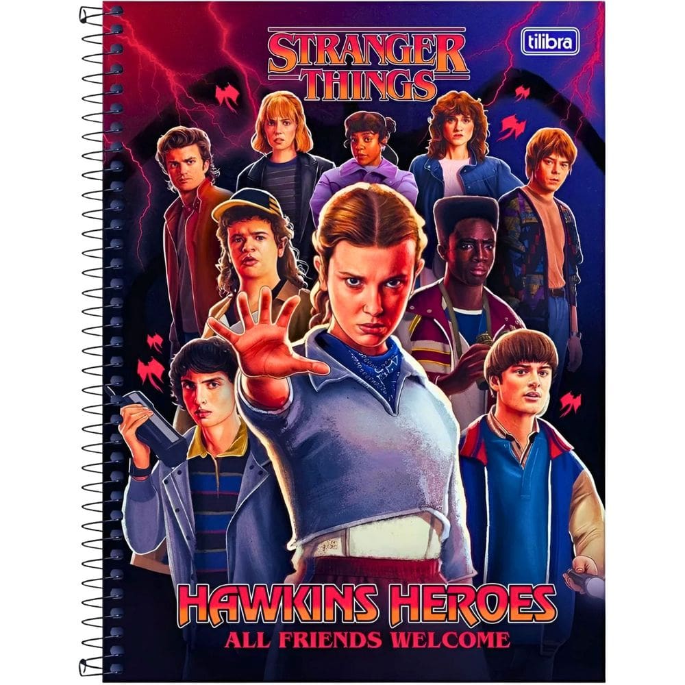 Caderno 16x1 Capa Dura Stranger Things 256 Folhas Tilibra