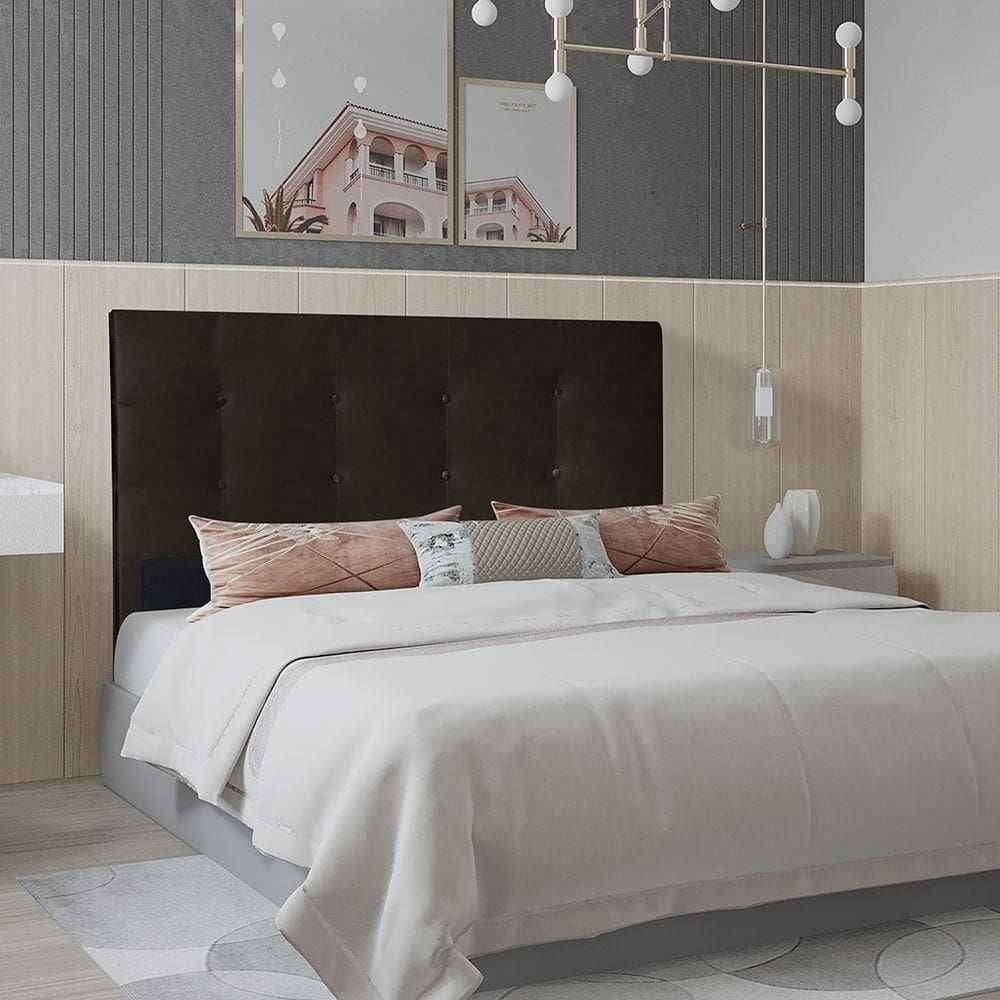 Cabeceira Casal 1,60m Berlim Suede Marrom